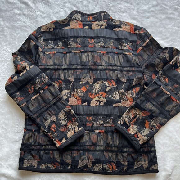 Christopher & Banks Women's Jacket Size M Fall Colors Full Zip Lightweight - Picture 3 of 8